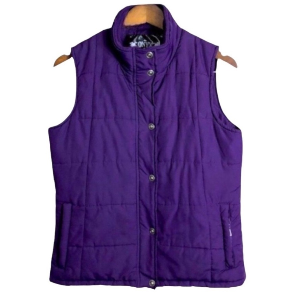 4/$45 The Onyx Life Purple Sleeveless Full Zip Up Vest Size Small